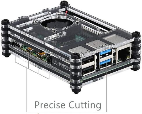 Acrylic Case 9 Layers with Cooling Fan Heatsink for Raspberry Pi 4B in Kuwait