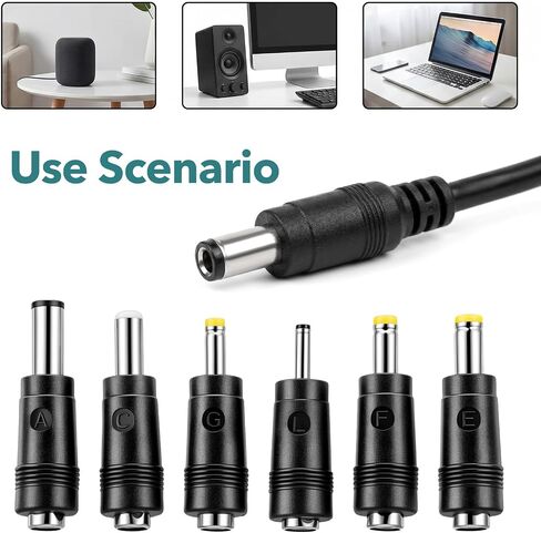 11Pcs DC Adapter Plug Kit, Universal 5.5mm x 2.1mm AC Cord Connector in Saudi Arabia
