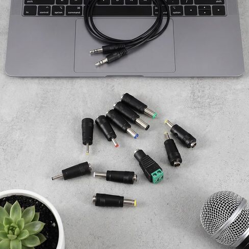 11Pcs DC Adapter Plug Kit, Universal 5.5mm x 2.1mm AC Cord Connector in Saudi Arabia