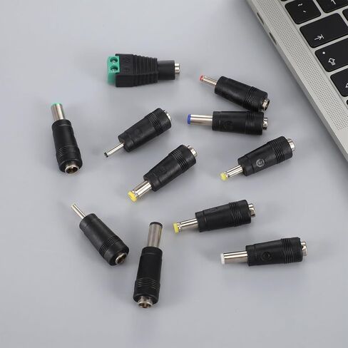 11Pcs DC Adapter Plug Kit, Universal 5.5mm x 2.1mm AC Cord Connector in Saudi Arabia