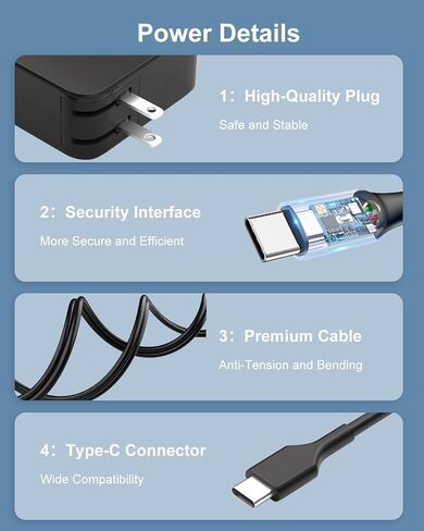 شاحن كمبيوتر محمول عالمي بقدرة 90 وات USB C من النوع C شحن سريع in Kuwait