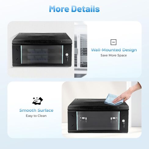 4U Wall Mount Server Cabinet, Load-Bearing Capacity to 110 lbs in Saudi Arabia