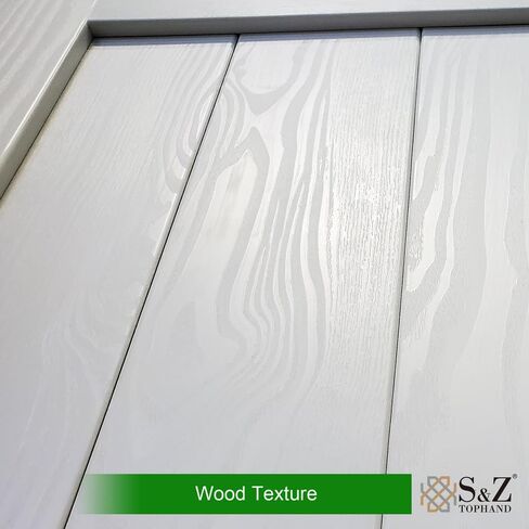 S&Z TOPHAND® 42in x 80in MDF Barn Door with 8FT Sliding Door Hardware Kit, Solid Barn Door Slab Covered with Water-Proof PVC Surface in Saudi Arabia