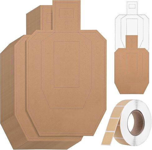Shooting Targets for USPSA, 15/30/60/90/120PCS Cardboard Targets with Target Pasters, 30x18in Tactical Shooting Silhouette Target for Shooting Range Practice Competitions Training in Saudi Arabia