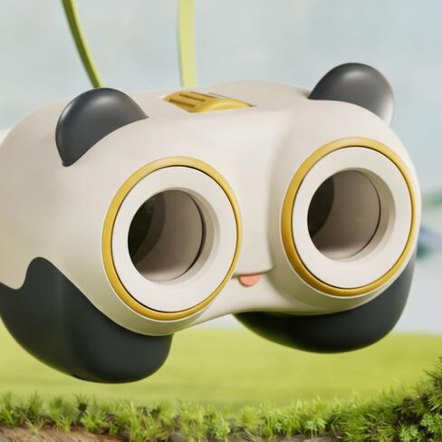 Child-Friendly Binoculars with Neck | Toy, Binoculars, Compact, for Discovery, Camping, Black-Yellow in Saudi Arabia