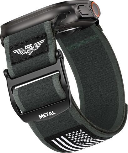 Haveda Trail Nylon Band Compatible with Apple Watch Ultra/Ultra 2/3 49mm 44mm 46mm 45mm 42mm Men, Soft Woven Sport Straps Rugged Wristband for iWatch Bands Series 11 10 9 8 7 6 5 4 3 2 1 SE, BlackGray in Saudi Arabia