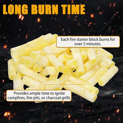 60 Pack Fire Plugs Fire Starter | 5+ Minute Burn | All Natural in Saudi Arabia