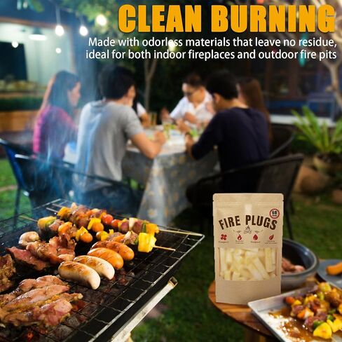 60 Pack Fire Plugs Fire Starter | 5+ Minute Burn | All Natural in Saudi Arabia