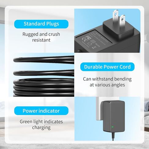24V Charger Compatible with Pedete 24’’ x 12’’Large and 39’’ x 24’’ MAX Red Light Therapy for Body Power Cord Replacement in Saudi Arabia