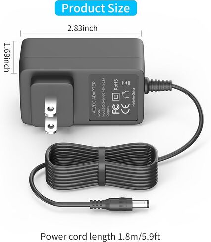 24V Charger Compatible with Pedete 24’’ x 12’’Large and 39’’ x 24’’ MAX Red Light Therapy for Body Power Cord Replacement in Saudi Arabia
