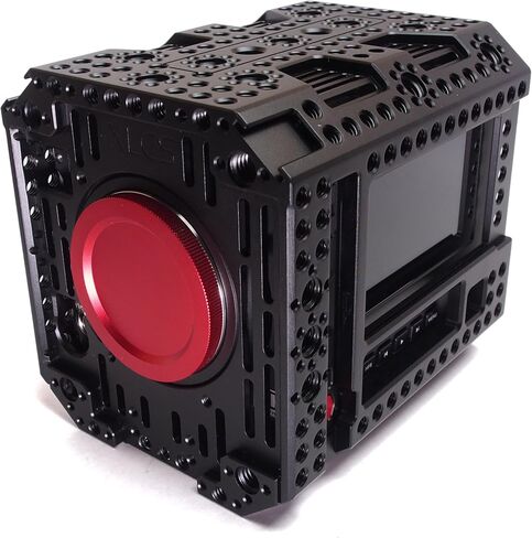قفص XLCS لبلاك ماجيك Pyxis 6K 12K | L Mount Cinema Rig | تصميم وحدات مع نقاط تركيب متعددة | ثبات محسّن لتصوير الفيديو، وتوافق مع محدد المناظر الإلكتروني (EVF). in Kuwait