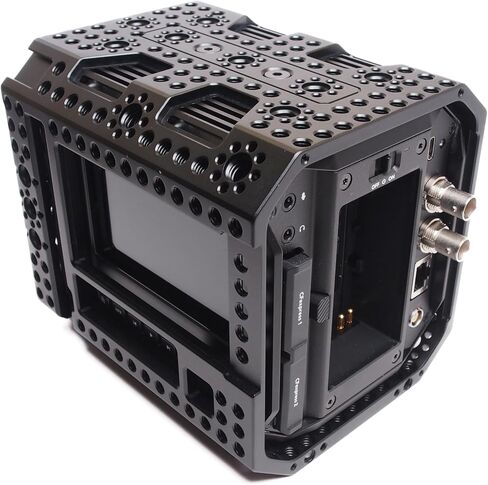 قفص XLCS لبلاك ماجيك Pyxis 6K 12K | L Mount Cinema Rig | تصميم وحدات مع نقاط تركيب متعددة | ثبات محسّن لتصوير الفيديو، وتوافق مع محدد المناظر الإلكتروني (EVF). in Kuwait