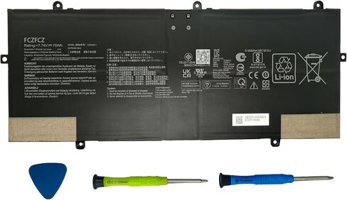 بطارية C22N2211 75Wh 9702mAh بديلة لـ Asus Zenbook 14 OLED UX3405MA UX3405ZA UX3405VA Series 0B200-04400000 2ICP5/49/120-2 7.74V in Kuwait
