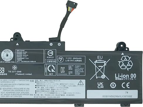 بطارية L23D3P71 57Wh 5040mAh بديلة لجهاز Lenovo ThinkPad L16 Gen 1 / L14 Gen 5 Series SB11H56298 5B11H56397 L23M3P71 5B11H56396 L23D3P72 5B11H56398 11.31V 3-Cell in Kuwait