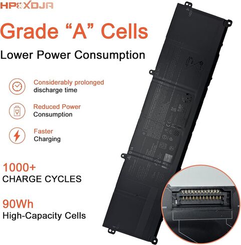 استبدال بطارية الكمبيوتر المحمول M02R0 لجهاز Dell Alienware X16 R1 R2 P120F007 P120F008 P120F Series Notebook MO2R0 HP26N 0HP26N HP26N 90Wh 7698mAh 11.4V in Kuwait