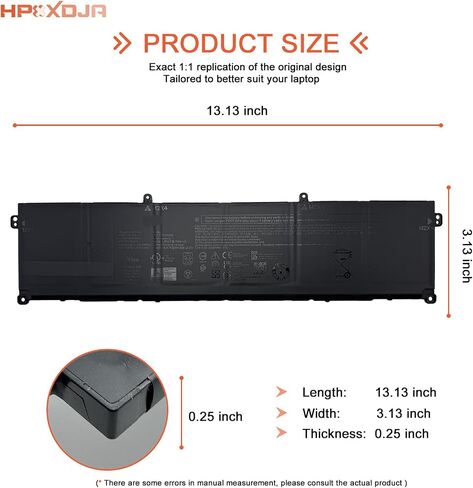 استبدال بطارية الكمبيوتر المحمول M02R0 لجهاز Dell Alienware X16 R1 R2 P120F007 P120F008 P120F Series Notebook MO2R0 HP26N 0HP26N HP26N 90Wh 7698mAh 11.4V in Kuwait