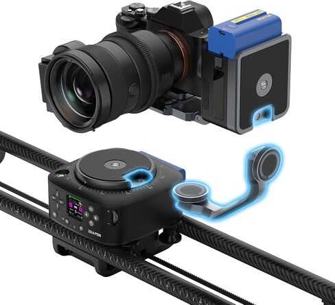 Zeapon AXIS 120 Pro (3-axis) Multi-axis Motorized Camera Slider, 47''/120cm DSLR Dolly Carbon Fiber Electric Track, LCD Screen APP Control, Pan Head for 360° Panoramic Time-Lapse Follow Focus in Kuwait