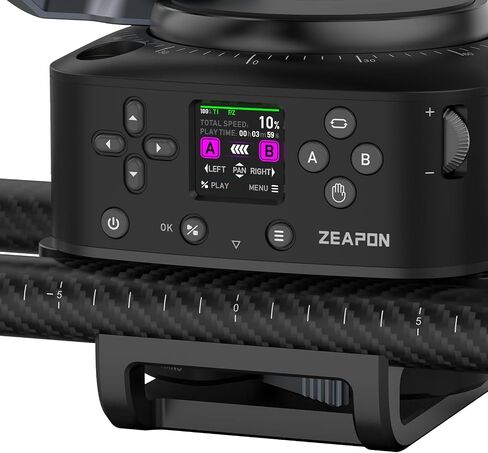 Zeapon AXIS 120 Pro (3-axis) Multi-axis Motorized Camera Slider, 47''/120cm DSLR Dolly Carbon Fiber Electric Track, LCD Screen APP Control, Pan Head for 360° Panoramic Time-Lapse Follow Focus in Kuwait