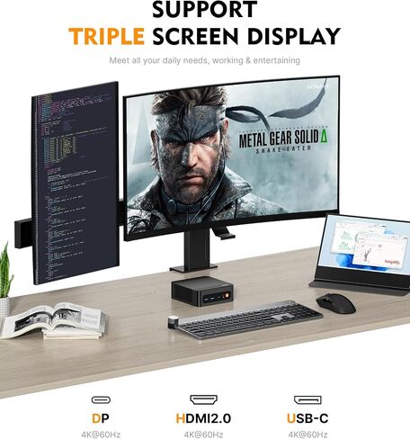 BOSGAME P6 Neo Mini PC, AMD Ryzen 7 6800H 24GB LPDDR5X RAM 512GB PCIe SSD in Kuwait