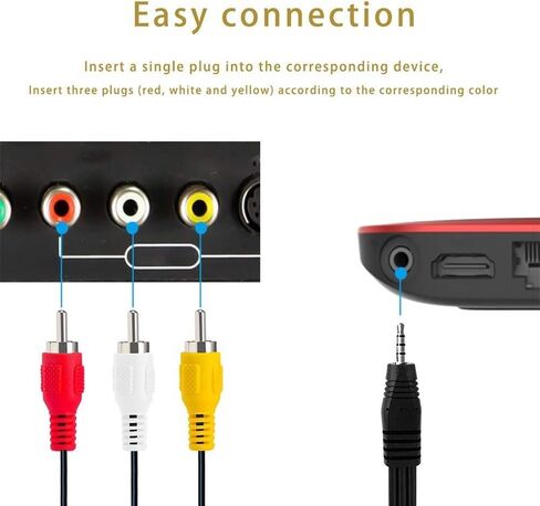 5ft AV A/V TV Video Cable Cord Lead Compatible with DYNEX Portable DVD Player DX-P7DVD PDVD7 A in Kuwait