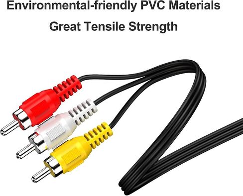 5ft AV A/V TV Video Cable Cord Lead Compatible with DYNEX Portable DVD Player DX-P7DVD PDVD7 A in Kuwait