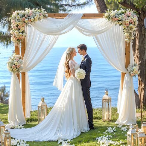 Navy Blue Wedding Arch Draping Fabric 28" x19FT Sheer Curtain Drapes in Saudi Arabia