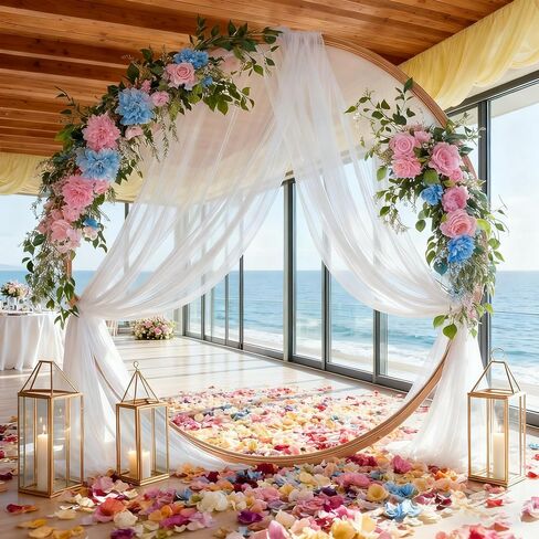 Navy Blue Wedding Arch Draping Fabric 28" x19FT Sheer Curtain Drapes in Saudi Arabia