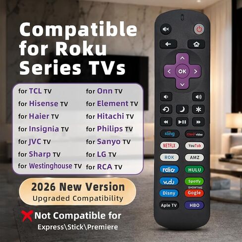 بديل لجهاز التحكم عن بعد Roku TV، 14 اختصار تطبيق، لا يتطلب أي إعداد in Kuwait