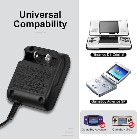 Charger for Gameboy Advance SP, Wall Travel Charger Power Cord for Nintendo DS and Game Boy Advance GBA SP Consoles, 5.2V 450mA, 2 Packs in Saudi Arabia
