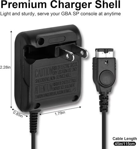 Charger for Gameboy Advance SP, Wall Travel Charger Power Cord for Nintendo DS and Game Boy Advance GBA SP Consoles, 5.2V 450mA, 2 Packs in Saudi Arabia