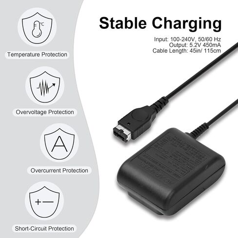 Charger for Gameboy Advance SP, Wall Travel Charger Power Cord for Nintendo DS and Game Boy Advance GBA SP Consoles, 5.2V 450mA, 2 Packs in Saudi Arabia