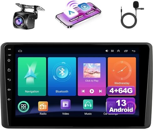 9 inch Car Radio for for Ford F150 1997-2003 IPS Touchscreen Android 13 Stereo with Wireless CarPlay Android Auto, 4+64G GPS Navigation Bluetooth Backup Camera Steering Wheel Control in Saudi Arabia