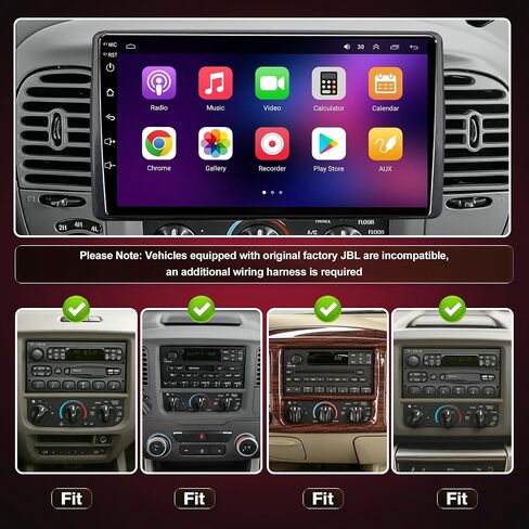 9 inch Car Radio for for Ford F150 1997-2003 IPS Touchscreen Android 13 Stereo with Wireless CarPlay Android Auto, 4+64G GPS Navigation Bluetooth Backup Camera Steering Wheel Control in Saudi Arabia