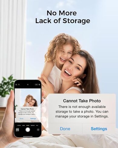 NEWQ 1TB External Hard Drive for iPhone, USB-C & Lightning Compatible Photo Storage Device, One-Click Backup Photos/Videos to Free Up Phone Space, Offline Transmission Support in Saudi Arabia