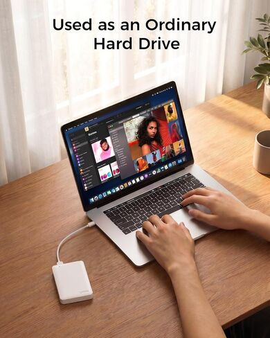 NEWQ 1TB External Hard Drive for iPhone, USB-C & Lightning Compatible Photo Storage Device, One-Click Backup Photos/Videos to Free Up Phone Space, Offline Transmission Support in Saudi Arabia