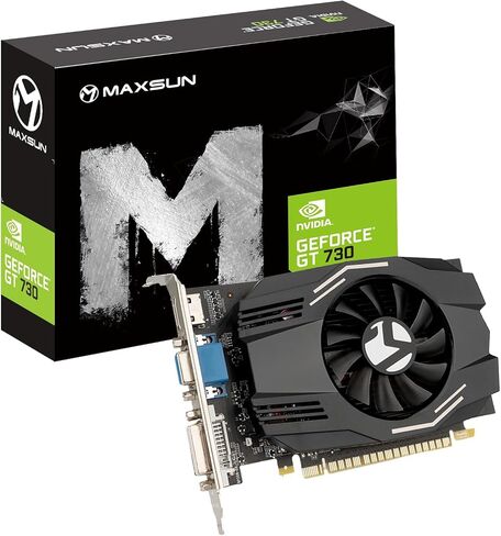 maxsun GeForce GT 730 4GB Video Graphics Card GPU for Computer PC GDDR3 ITX Design PCI Express DVI-I, HDMI, VGA 4K Multi Screen in Saudi Arabia
