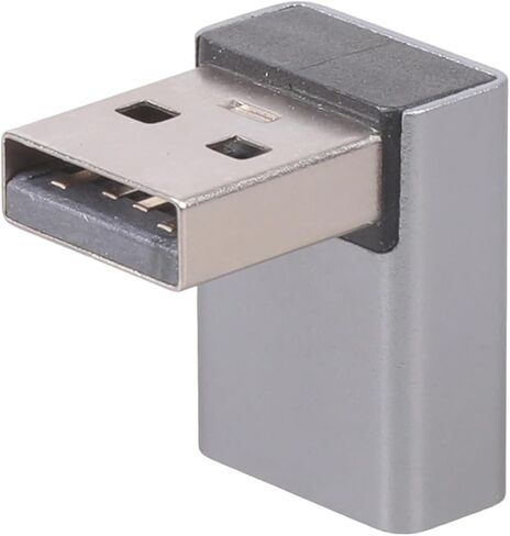 90 Degree USB3.0 Male to Female Coupler for Laptop, Grey Down in Kuwait