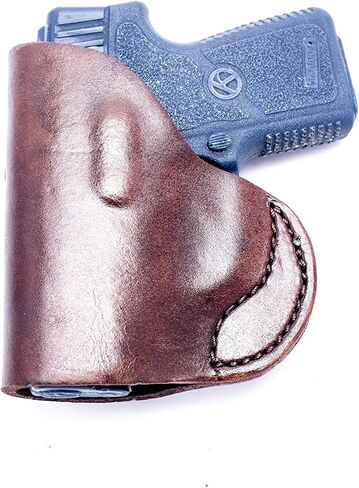 OUTBAGS USA LS4 Full Grain Leather IWB Holster for Kahr P380 Without Laser - Concealed Carry Gun Holster Handcrafted in USA - Right Hand, Brown in Kuwait