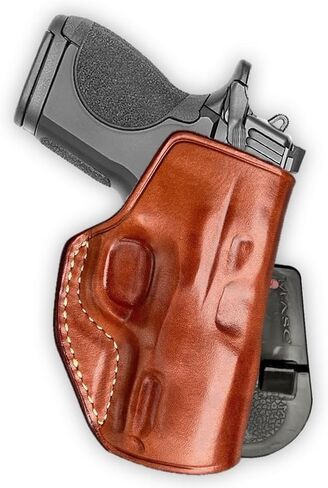 Masc Premium Leather OWB Paddle Holster Open Top Fits CSX 9mm Micro Compact 3.1-inch, Right-Hand Draw, Brown #1620# in Saudi Arabia