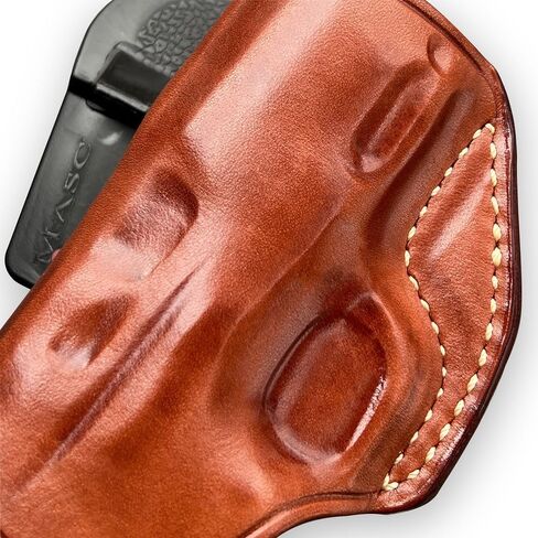 Masc Premium Leather OWB Paddle Holster Open Top Fits CSX 9mm Micro Compact 3.1-inch, Right-Hand Draw, Brown #1620# in Saudi Arabia