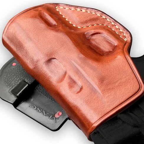 Masc Premium Leather OWB Paddle Holster Open Top Fits CSX 9mm Micro Compact 3.1-inch, Right-Hand Draw, Brown #1620# in Saudi Arabia