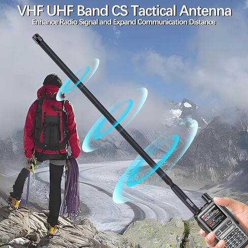 UV-5R MINI Antenna Dual Band 144/430MHz 18.89 inch Foldable CS Tactical SMA Female Ham Radio Antenna for Baofeng UV-5R MINI UV-5G MINI Handheld Ham Two Way Radio Walkie Talkie in Saudi Arabia