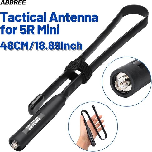 UV-5R MINI Antenna Dual Band 144/430MHz 18.89 inch Foldable CS Tactical SMA Female Ham Radio Antenna for Baofeng UV-5R MINI UV-5G MINI Handheld Ham Two Way Radio Walkie Talkie in Saudi Arabia
