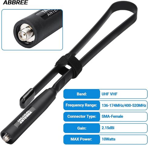UV-5R MINI Antenna Dual Band 144/430MHz 18.89 inch Foldable CS Tactical SMA Female Ham Radio Antenna for Baofeng UV-5R MINI UV-5G MINI Handheld Ham Two Way Radio Walkie Talkie in Saudi Arabia