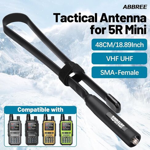 UV-5R MINI Antenna Dual Band 144/430MHz 18.89 inch Foldable CS Tactical SMA Female Ham Radio Antenna for Baofeng UV-5R MINI UV-5G MINI Handheld Ham Two Way Radio Walkie Talkie in Saudi Arabia
