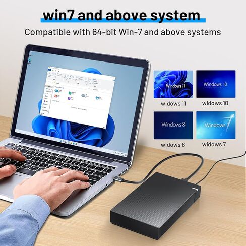 Kinhank 4tb Retro Game Hard Drive 6 Game System in 1 with 75000+ Games, Retro Game Consoles Compatible with 200+ Emulators, Portable Game Hard Drive Disk Compatible with Win 7/8/10/11 in Saudi Arabia