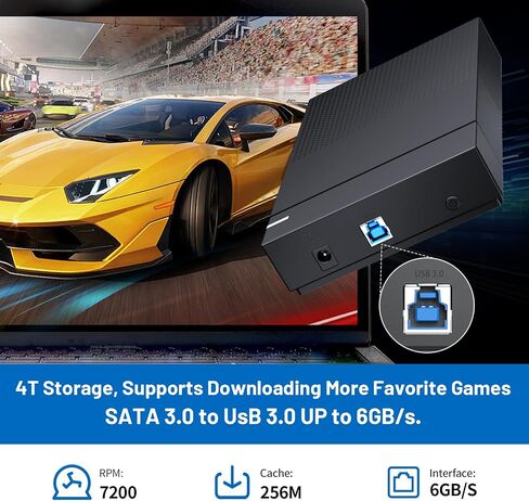 Kinhank 4tb Retro Game Hard Drive 6 Game System in 1 with 75000+ Games, Retro Game Consoles Compatible with 200+ Emulators, Portable Game Hard Drive Disk Compatible with Win 7/8/10/11 in Saudi Arabia