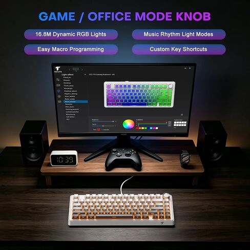 TECURS 75% Wired Gasket Mechanical Keyboard, Hot Swap Gaming Keyboard in Saudi Arabia