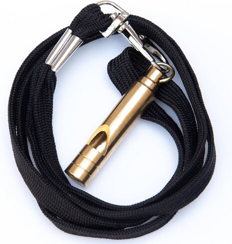 2PCS Brass Survival Whistles, 125dB Loud Emergency Whistle, Safety Whistle with Lanyard for Adults Hiking, Camping, Outdoor, Pet Training and Coaching in Saudi Arabia