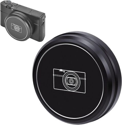 56mm Camera Lens Cap for RX100 M6 M7 ZV1 ZV1 M2 SX710 720 730 740, Dust Proof Anti Fingerprint Aluminum Alloy Cover with Soft Cushioning, Ideal for Lens Protection in Saudi Arabia